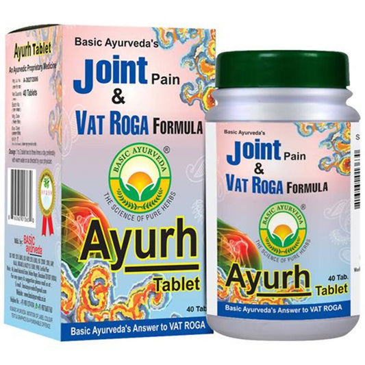 Basic Ayurveda Joint Pain & Vat Roga Formula Ayurh Tablets - 40 Tablets