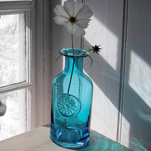 Daisy Turquoise Flower Vase | 12 Inches