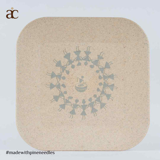 Patio Plate Beige Mandana Art | Set of 4