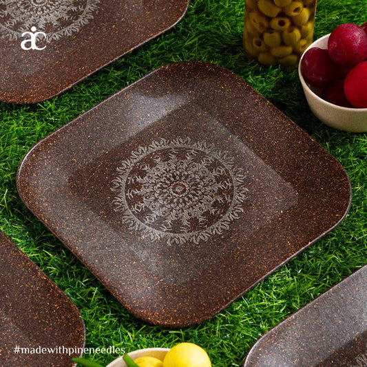 Patio Plate Brown Chakra | Set of 4