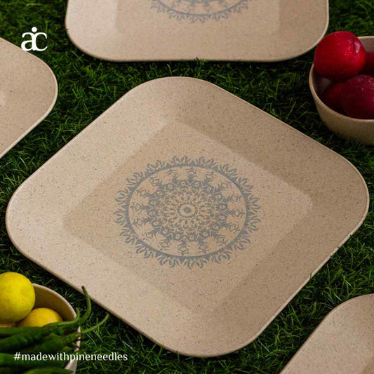 Patio Plate Beige Chakra | Set of 4