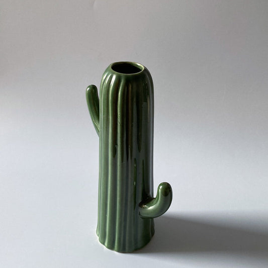 Saguaro Handcrafted Forest Green Ceramic Vase