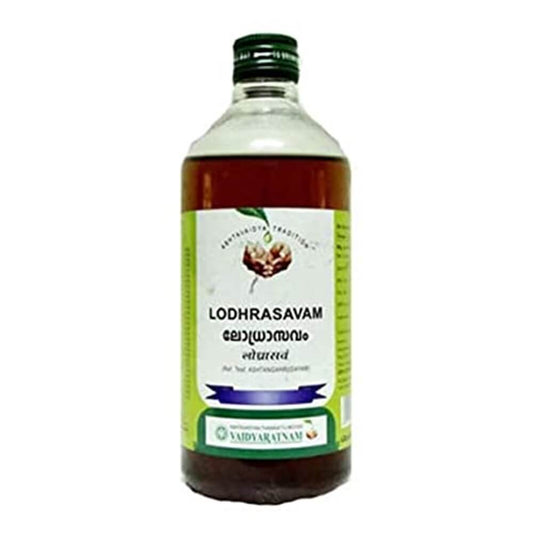 Vaidyaratnam Lodhrasavam - Ayurvedic Herbal Tonic (450 ml)