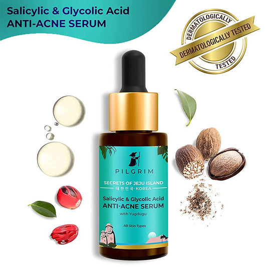 Pilgrim Salicylic Acid + Glycolic Acid Anti Acne Serum