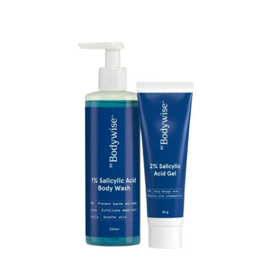 BeBodywise 2% Salicylic Acid Gel -30 gmand 1% Salicylic Acid Body Wash-250 ml