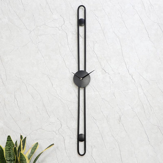 Black Long Striped Wall Clock