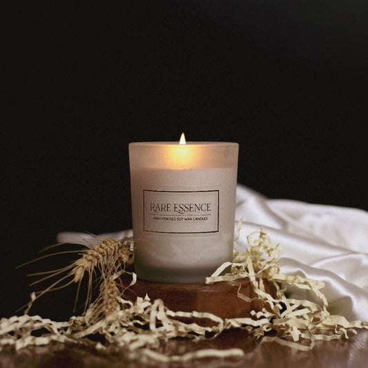 White Frosted Jar Scented Candle | Multiple Fragnance