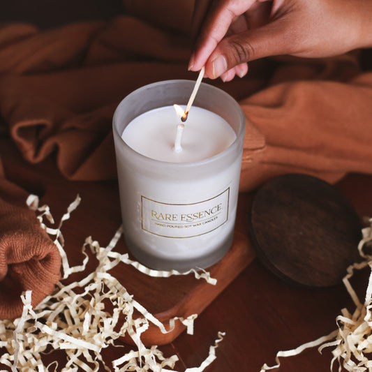 White Frosted Jar Scented Candle | Multiple Fragnance