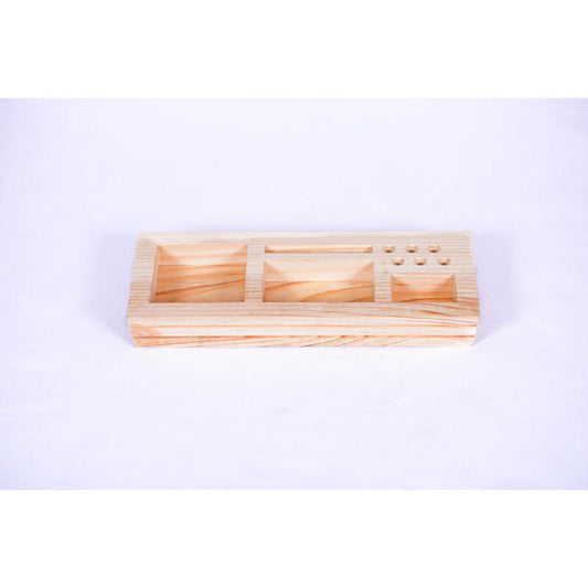 Pine Wood Table Organizer