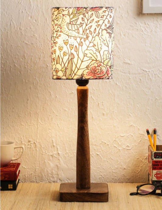 Abstract Floral Wooden Lamp