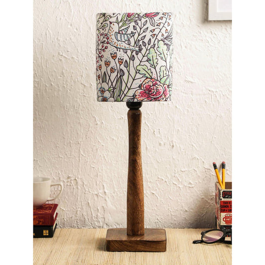 Abstract Floral Wooden Lamp