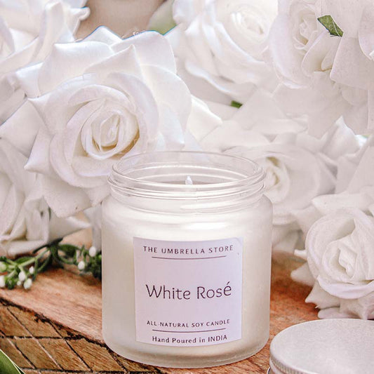 White Rose Scented Candle