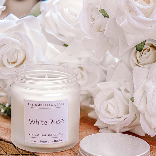 White Rose Scented Candle