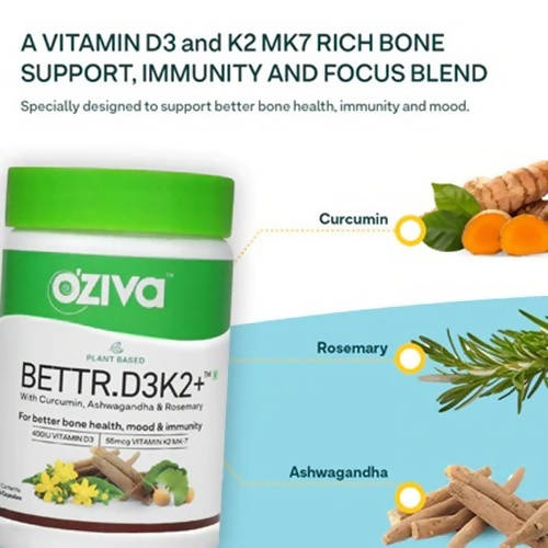 OZiva Plant Based Bettr.D3K2+ Capsules - 60