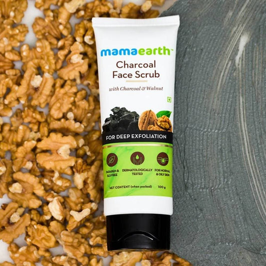 Mamaearth Charcoal Face Scrub For Deep Exfoliation - 100 gms