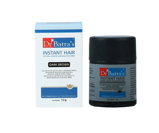 Dr. Batra's Instant Hair Natural keratin Hair Building Fibre  Dark Brown - 12 gms