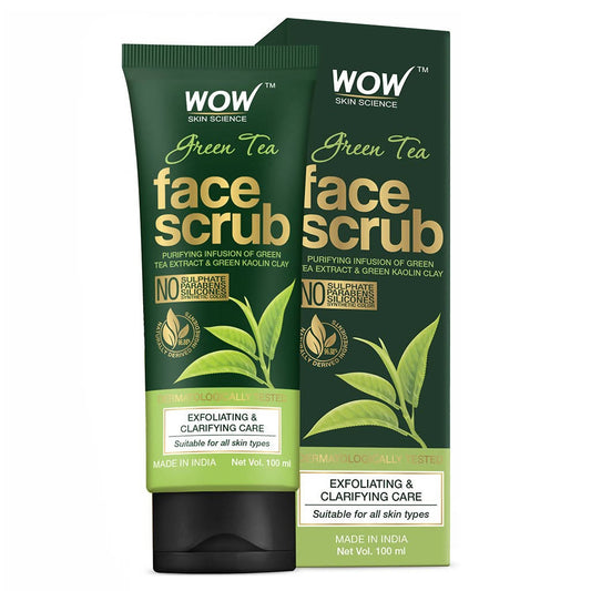 Wow Skin Science Green Tea Face Scrub - 100 ml