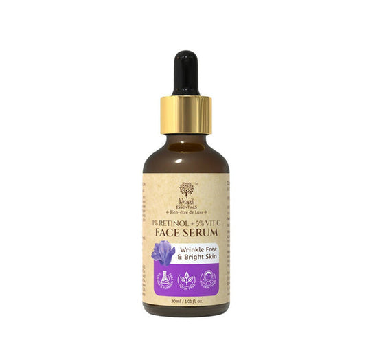 Khadi Essentials 1% Retinol + 5% Vitamin C Face Serum -30 ml