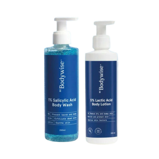 BeBodywise 1% Salicylic Acid Body Wash -250ml and 5% Lactic Acid Body Lotion-200ml