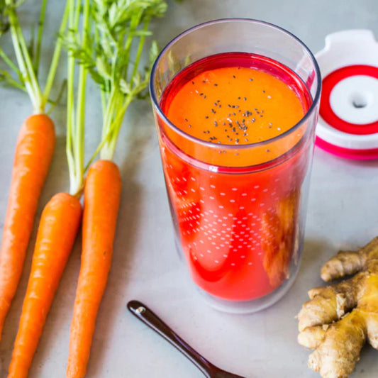 Red Plastic Travel Tumbler with Straw