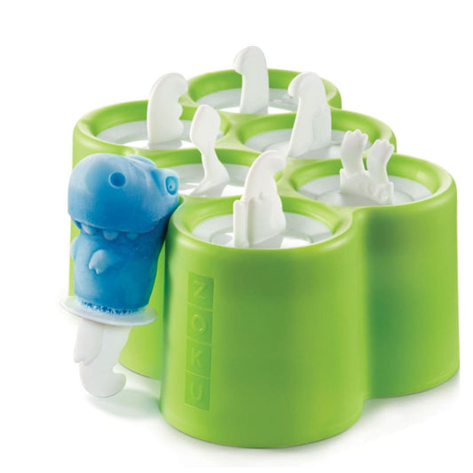 Dinosaur Green Ice Pop Maker with 6 Popsicle Mold