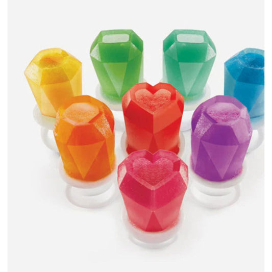 Ring Purple Gems Ice Pop Maker with 8 Popsicle Molds