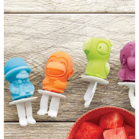 Safari Green Animal Ice Pop Maker with 4 Popsicles Molds