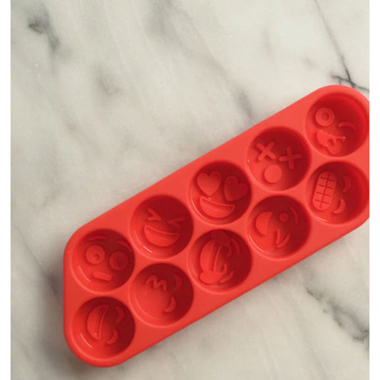 Cool Moji White and Red Silicone Ice Mold Tray