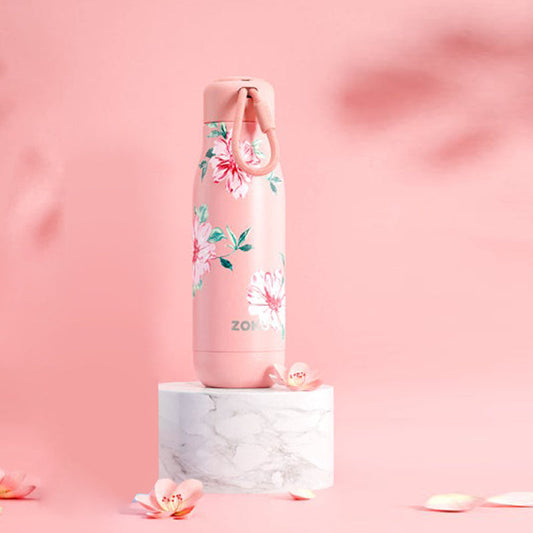 Rose Petal Pink Stainless Steel Vaccum Insulated Water Bottle | 350ml