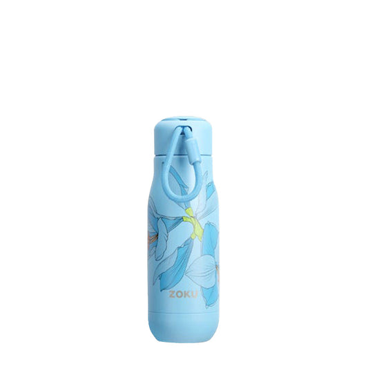 Sky Lily Blue Stainless Steel Vaccum Insulated Water Bottle | 350ml