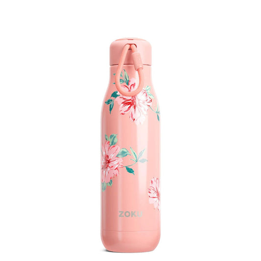 Stainless Steel Vaccum Insulated Pink Rose Petal Water Bottle | 750ml