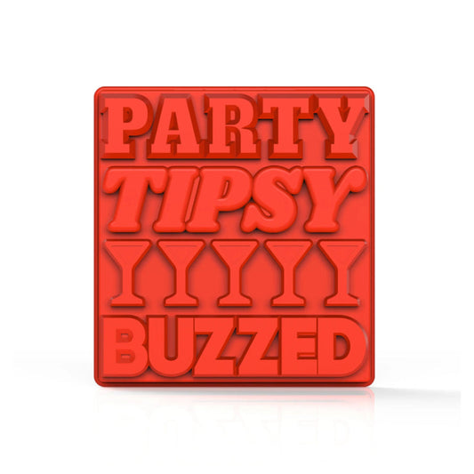 Party Silicone Red Ice Mold Tray | Set of 4