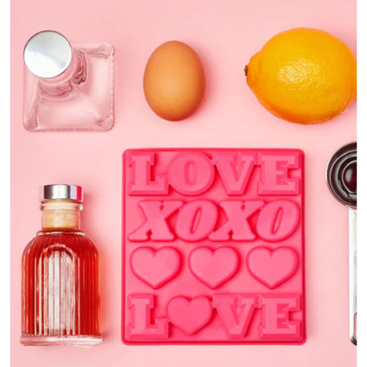 Love Pink Silicone Ice Mold Tray  | Set of 4