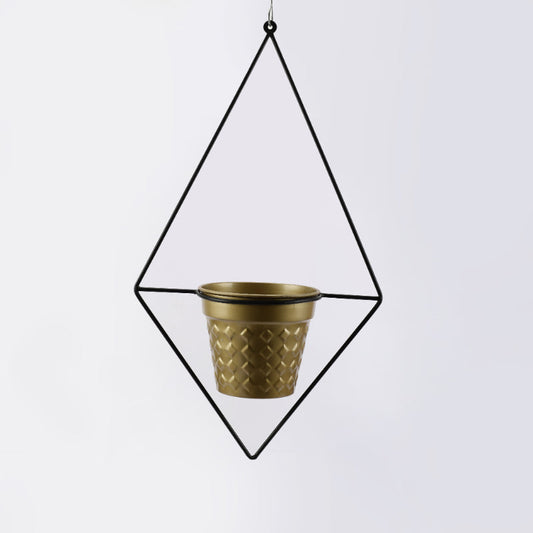 Metal Gold Pot Hanging Planter