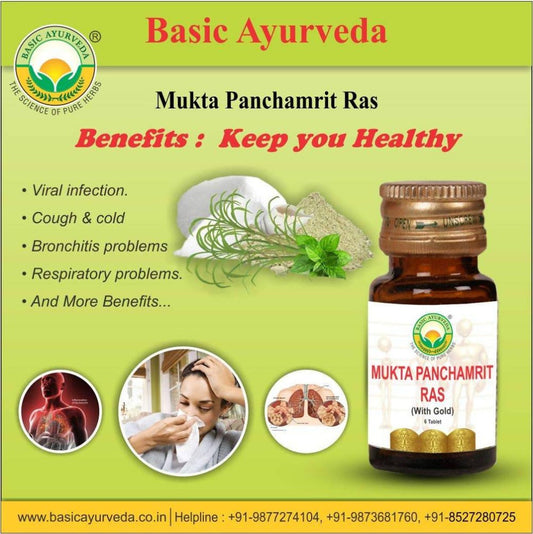 Basic Ayurveda Mukta Panchamrit Ras - 30 Tablets