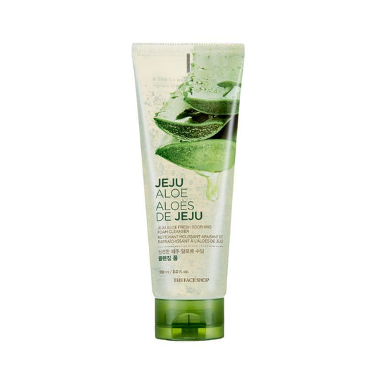 The Face Shop Jeju Aloe Fresh Soothing Foam Cleanser - 150 ml