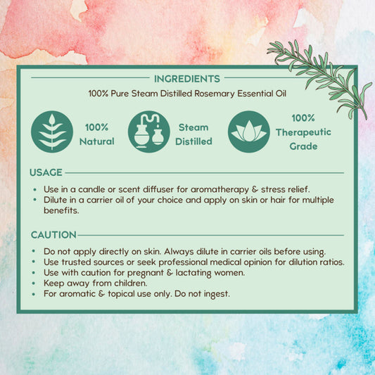 Nat Habit Pure Rosemary Essential Oil - 15 ml