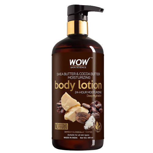 Wow Skin Science Shea Butter and Cocoa Butter Moisturizing Body Lotion - 400 ml