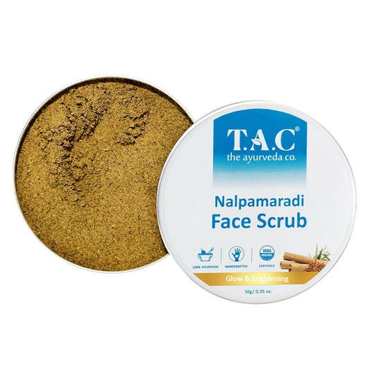 T.A.C - The Ayurveda Co. Nalpamaradi Face Scrub for Glowing & Brightening Skin with Triphala Powder for Women & Men