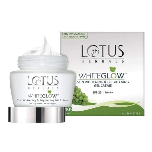 Lotus Herbals Whiteglow Brightening Gel Creme with SPF 25 – Lightweight & Hydrating