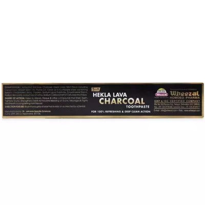 Wheezal Hekla Lava Charcoal Toothpaste -100 gm