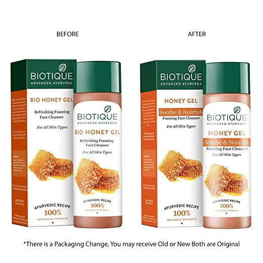 Biotique Advanced Organics Honey Gel Refreshing Foaming Face Cleanser - 120 ml