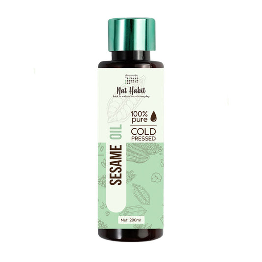 Nat Habit 100% Pure Cold Pressed Sesame (Til) Oil -200 ml