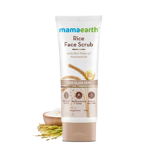 Mamaearth Rice Face Scrub With Rice Water & Niacinamide - 100 gms