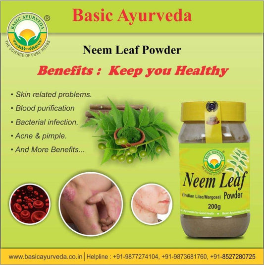 Basic Ayurveda Neem Leaf Powder - 200 gms