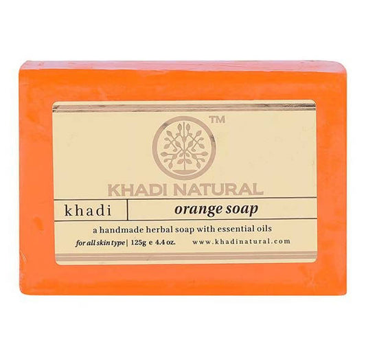 Khadi Natural Herbal Orange Soap - 125 gm - Pack of 2