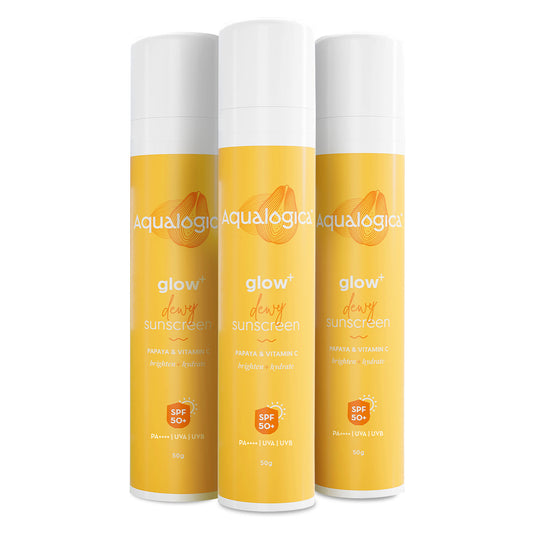 Aqualogica Glow+ Dewy Sunscreen - 50 gms - Pack of 3