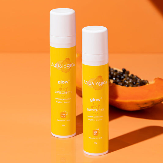 Aqualogica Glow+ Dewy Sunscreen - 50 gms - Pack of 2