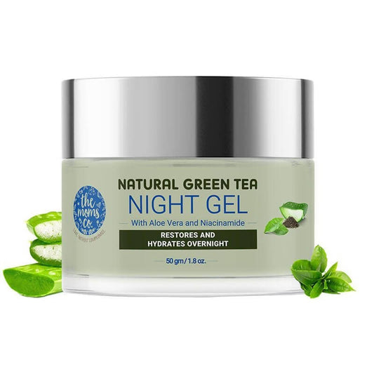 The Moms Co. Natural Green Tea Night Gel - 50g for Hydration & Skin Soothing