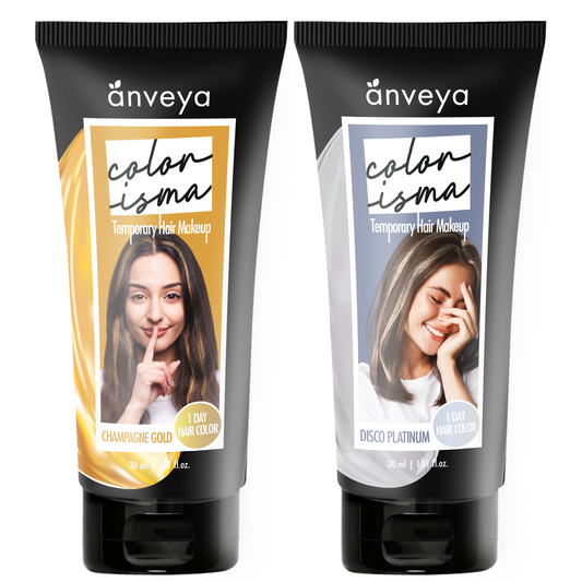 Anveya Colorisma Champagne Gold & Disco Platinum Temporary Hair Color